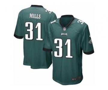 Men Nike Philadelphia Eagles #31 Jalen Mills Game Midnight Green Team Color NFL Jersey