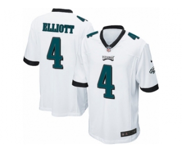 Men Nike Philadelphia Eagles #4 Jake Elliott Game White NFL Jersey