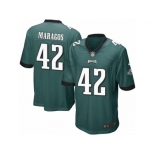 Men Nike Philadelphia Eagles #42 Chris Maragos Game Midnight Green Team Color NFL Jersey