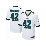 Men Nike Philadelphia Eagles #42 Chris Maragos Game White NFL Jersey