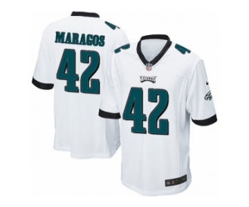 Men Nike Philadelphia Eagles #42 Chris Maragos Game White NFL Jersey