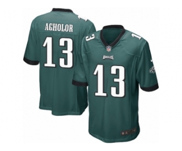 Men's Nike Philadelphia Eagles #13 Nelson Agholor Game Midnight Green Team Color NFL Jersey