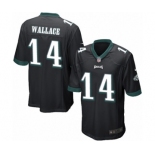 Men's Nike Philadelphia Eagles #14 Mike Wallace Game Black Alternate NFL Jersey