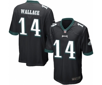 Men's Nike Philadelphia Eagles #14 Mike Wallace Game Black Alternate NFL Jersey