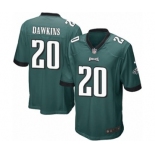 Men's Nike Philadelphia Eagles #20 Brian Dawkins Game Midnight Green Team Color NFL Jersey