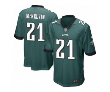 Men's Nike Philadelphia Eagles #21 Leodis McKelvin Game Midnight Green Team Color NFL Jersey