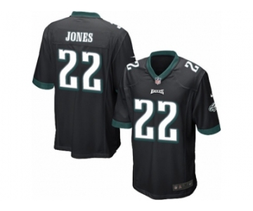 Men's Nike Philadelphia Eagles #22 Sidney Jones Game Black Alternate NFL Jersey