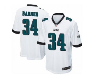 Men's Nike Philadelphia Eagles #34 Kenjon Barner Game White NFL Jersey