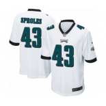 Men's Nike Philadelphia Eagles #43 Darren Sproles Game White NFL Jersey