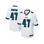 Men's Nike Philadelphia Eagles #47 Trey Burton Game White NFL Jersey