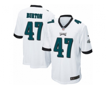 Men's Nike Philadelphia Eagles #47 Trey Burton Game White NFL Jersey