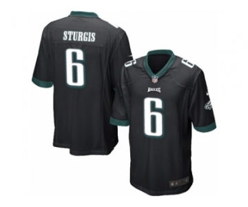 Men's Nike Philadelphia Eagles #6 Caleb Sturgis Game Black Alternate NFL Jersey