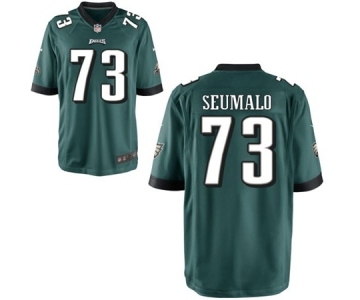 Men's Nike Philadelphia Eagles #73 Isaac Seumalo Game Midnight Green Team Color NFL Jersey