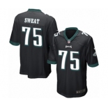 Men's Nike Philadelphia Eagles #75 Josh Sweat Game Black Alternate NFL Jersey