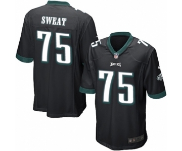 Men's Nike Philadelphia Eagles #75 Josh Sweat Game Black Alternate NFL Jersey