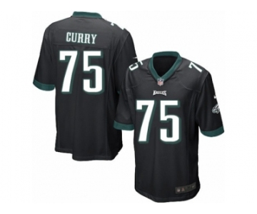 Men's Nike Philadelphia Eagles #75 Vinny Curry Game Black Alternate NFL Jersey