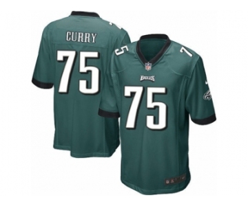 Men's Nike Philadelphia Eagles #75 Vinny Curry Game Midnight Green Team Color NFL Jersey