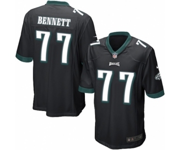 Men's Nike Philadelphia Eagles #77 Michael Bennett Game Black Alternate NFL Jersey