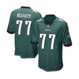 Men's Nike Philadelphia Eagles #77 Michael Bennett Game Midnight Green Team Color NFL Jersey