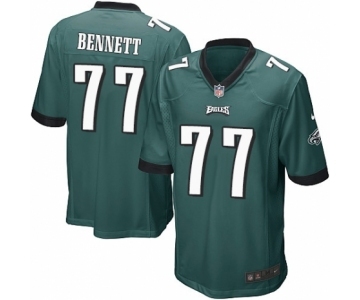 Men's Nike Philadelphia Eagles #77 Michael Bennett Game Midnight Green Team Color NFL Jersey