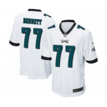 Men's Nike Philadelphia Eagles #77 Michael Bennett Game White NFL Jersey