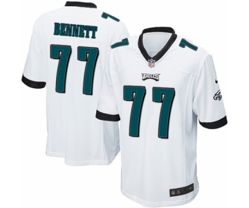 Men's Nike Philadelphia Eagles #77 Michael Bennett Game White NFL Jersey