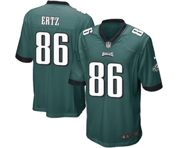 Men's Nike Philadelphia Eagles #86 Zach Ertz Game Midnight Green Team Color NFL Jersey