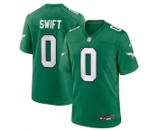 Men's Philadelphia Eagles  #0 D'Andre Swift Green 2023 Game Throwback Jersey