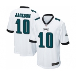 Men's Philadelphia Eagles #10 DeSean Jackson Game White Football Jersey