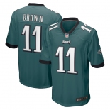 Men's Philadelphia Eagles #11 A. J. Brown Game Green Football Jersey