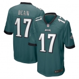 Men's Philadelphia Eagles #17 Nakobe Dean Game Green Football Jersey