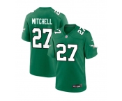 Men's Philadelphia Eagles #27 Quinyon Mitchell Nike Green Game Throwback Jersey