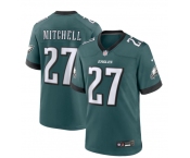 Men's Philadelphia Eagles #27 Quinyon Mitchell Nike Midnight Green Game Football Jersey