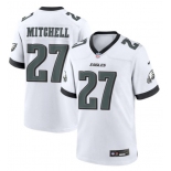 Men's Philadelphia Eagles #27 Quinyon Mitchell Nike Midnight White Game Football Jersey