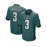 Men's Philadelphia Eagles #3 Smith JR Nike Green Game Player Jersey