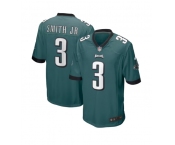 Men's Philadelphia Eagles #3 Smith JR Nike Green Game Player Jersey