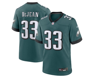 Men's Philadelphia Eagles #33 DeJean Game Green Football Jersey