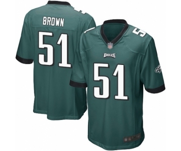 Men's Philadelphia Eagles #51 Zach Brown Game Midnight Green Team Color Football Jersey