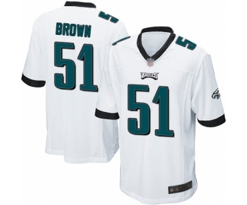 Men's Philadelphia Eagles #51 Zach Brown Game White Football Jersey