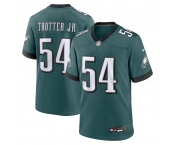 Men's Philadelphia Eagles #54 Trotter JR Game Green Football Jersey