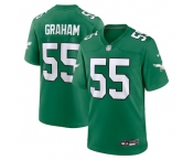 Men's Philadelphia Eagles  #55 Brandon Graham Green 2023 Game Throwback Jersey