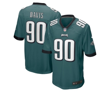 Men's Philadelphia Eagles #90 Jordan Davis Game Green Football Jersey