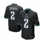 Philadelphia Eagles #2 Jalen Hurts Game Black Alternate Football Jersey