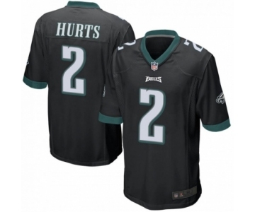 Philadelphia Eagles #2 Jalen Hurts Game Black Alternate Football Jersey