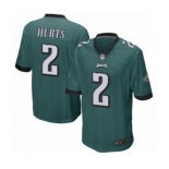 Philadelphia Eagles #2 Jalen Hurts Game Midnight Green Team Color Football Jersey