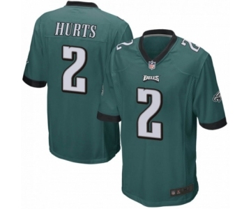 Philadelphia Eagles #2 Jalen Hurts Game Midnight Green Team Color Football Jersey