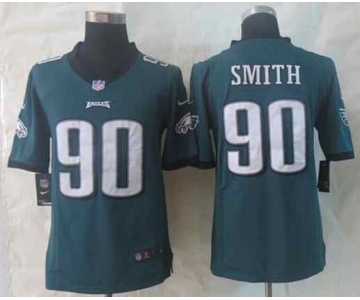 nike nfl jerseys philadelphia eagles #90 smith green[nike limited]