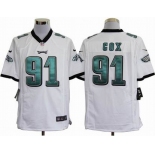 nike nfl jerseys philadelphia eagles #91 cox white[game]