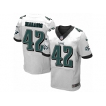 Men Nike Philadelphia Eagles #42 Chris Maragos Elite White NFL Jersey