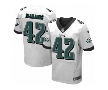 Men Nike Philadelphia Eagles #42 Chris Maragos Elite White NFL Jersey